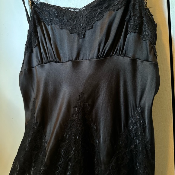 Victoria Secret Babydoll Slip Chemise in Black Silk SX - Picture 4 of 6